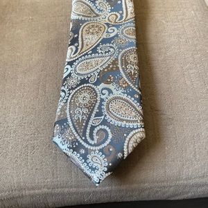 Paisley tie black and brown and tan